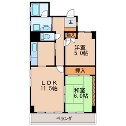 グランセーブル高岳の物件間取画像